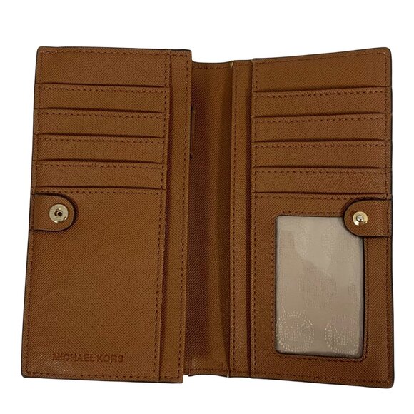 Michael Kors Off White Signature Coated Canvas Bifold Flap Continental Wallet - Picture 5 of 10